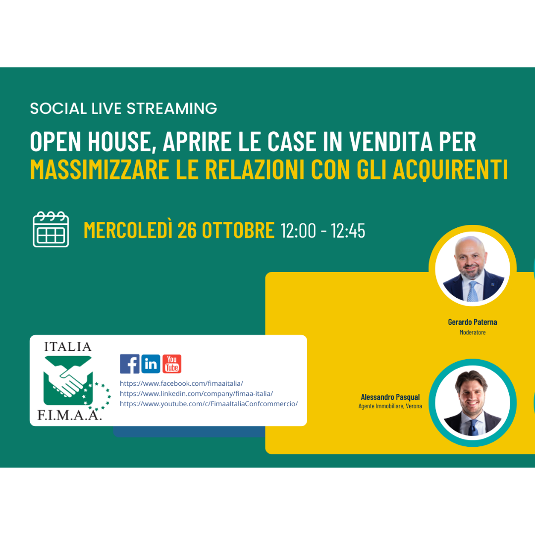 open house: aprire le case in vendita per massimizzare le relazioni - webinar 24.10.2022